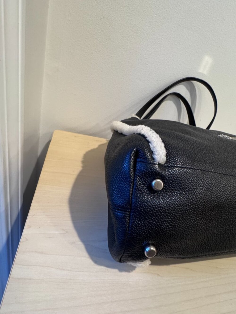 Coach Edie 31 Shoulder Bag β Black Leather & Shearling β CBV38 π₯ - Picture 12 of 16